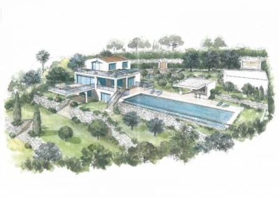 Villa 190 m2 in the Neo-Provence style with a beautiful view of the bay of Cannes